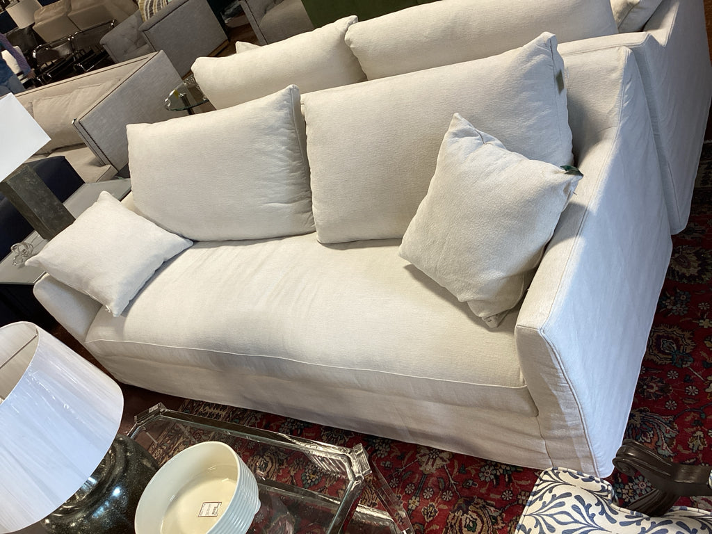 Castlery Agnes slipcover storage sofa / ivory 86.5 x 40 x 38 high 92HXC5N9