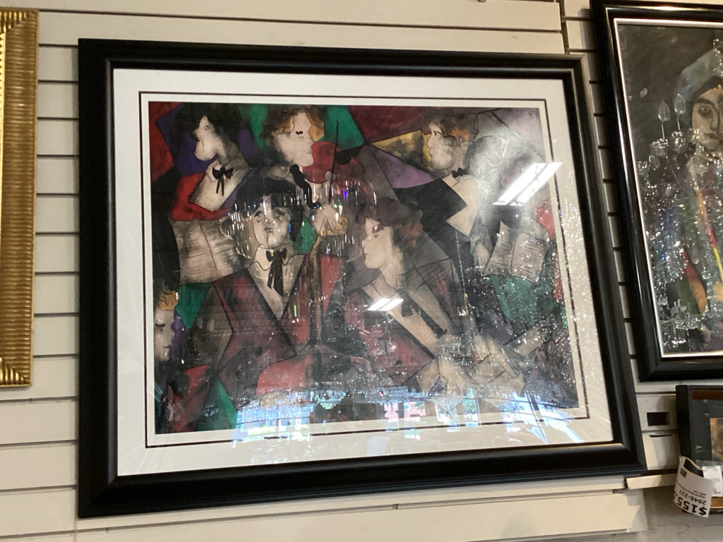 "The Orchestre" by Linda Le Kniff, Framed Art, 42x36