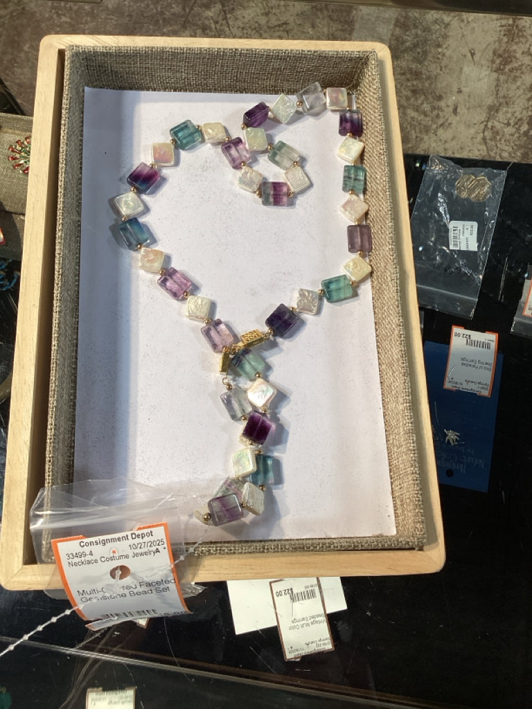 Multi- Colored Faceted Gemstone Bead Set