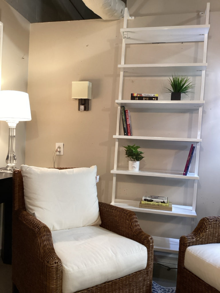 Stairway 96" WHITE Wall Mount Bookcase 96x30x12