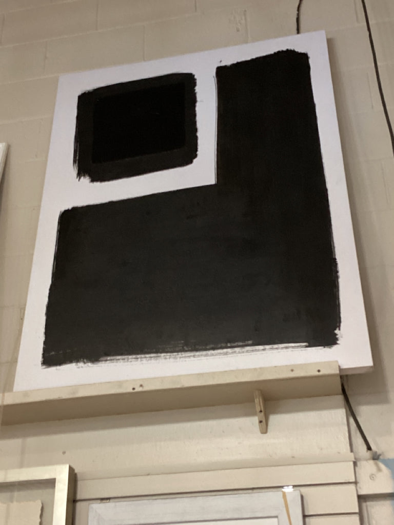 Leftbank Art Still Ar My Brother canvas art; blk/wht abstract on canvas 40x54