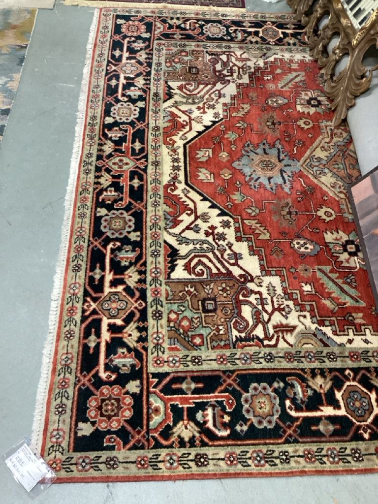 Serapi Rug, Area Rug Hand Knotted Wool 9x12 w/Pad