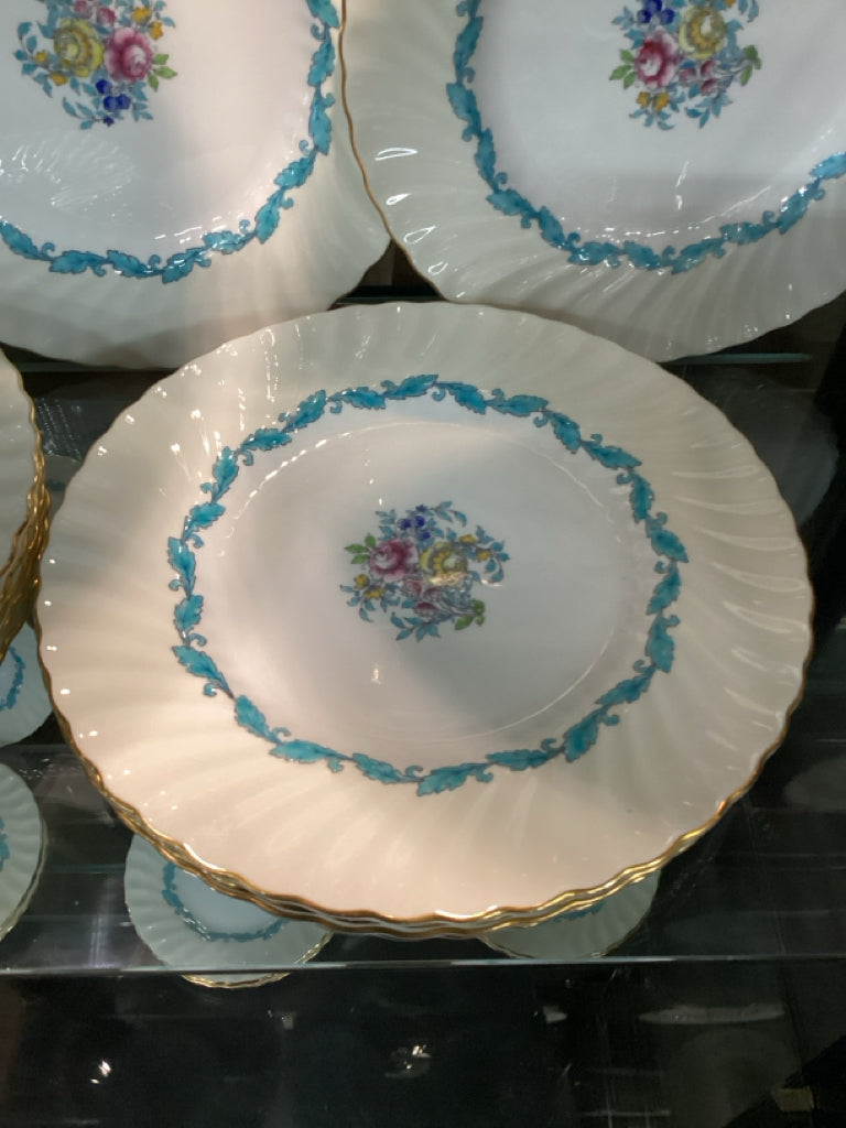 Minton Ivory and Turquoise China 36 Pieces