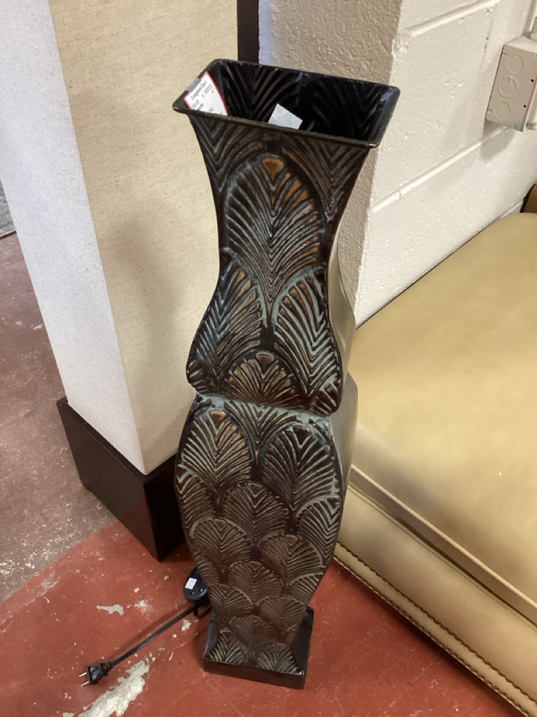 Elements 34" Metal Art Deco Fan Vase
