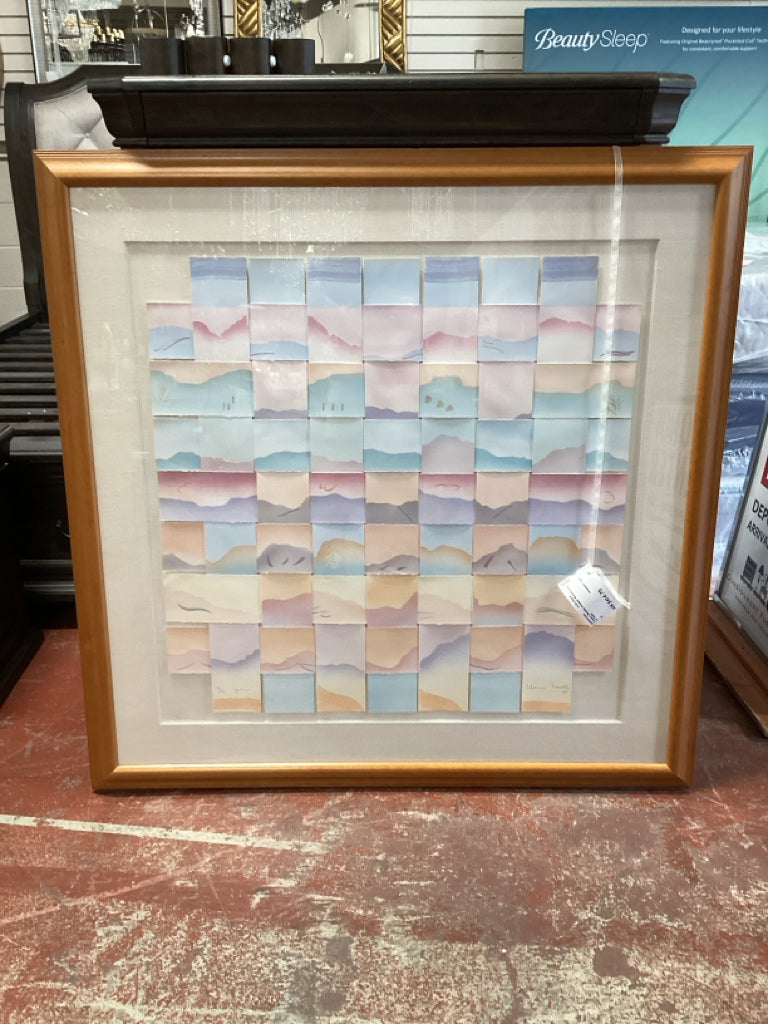 Ishamura Maraldo Framed Watercolor Art 50x50