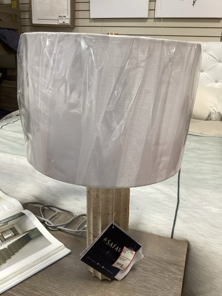 Remi 23.5"Table Lamp Beige Safaveih AB2BYM54