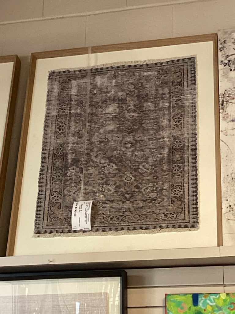Loloi Art / Veran Veranasi textile wall art / wood frame 39 x 33