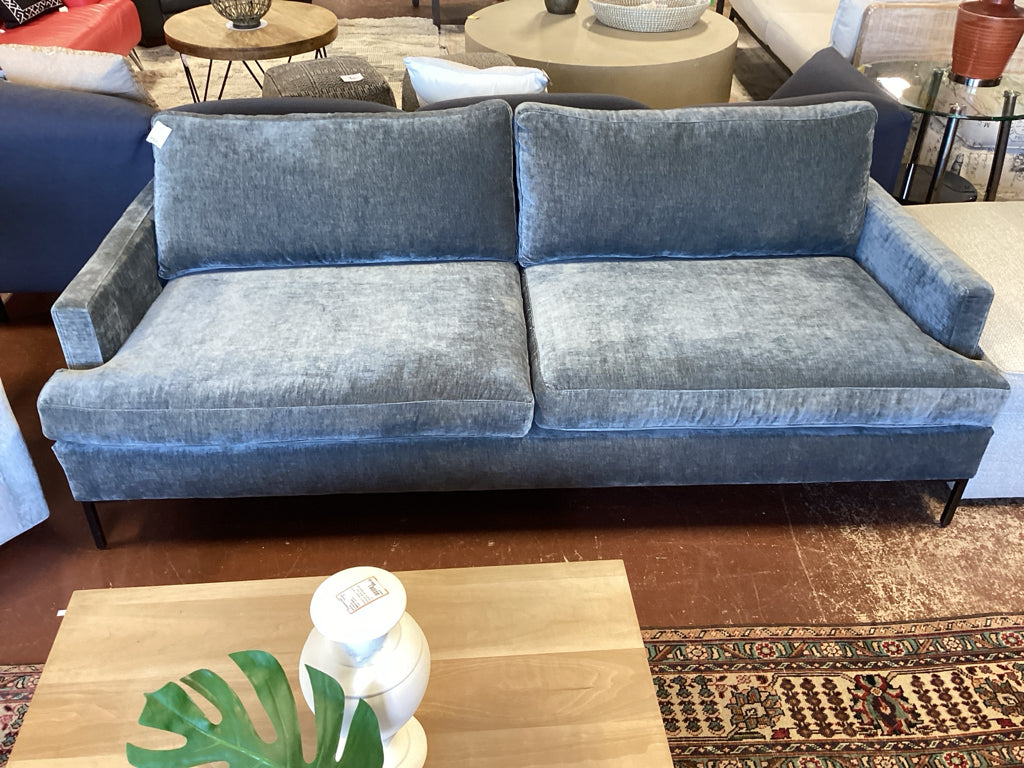ROOM & BOARD Grady Sofa in Midnight Gray w/ Metal Legs 84"x39"x30"