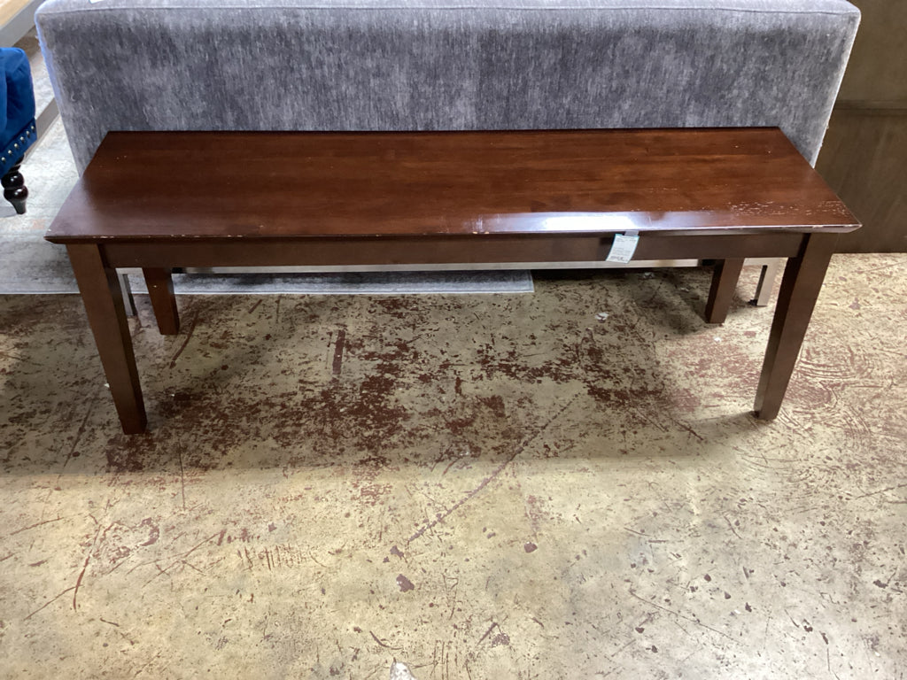 Dark Wood Rectangular Coffee Table 51"W x 15" D x18"H (AS FOUND)