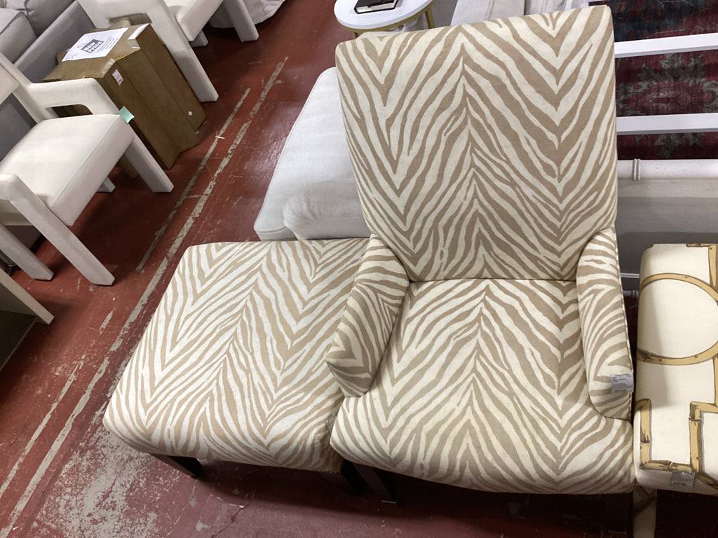 Williams Sonoma Amelia Arm Chair With Ottoman 27x22x40