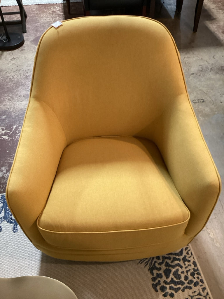 Modern Yellow Swivel Accent Chair
