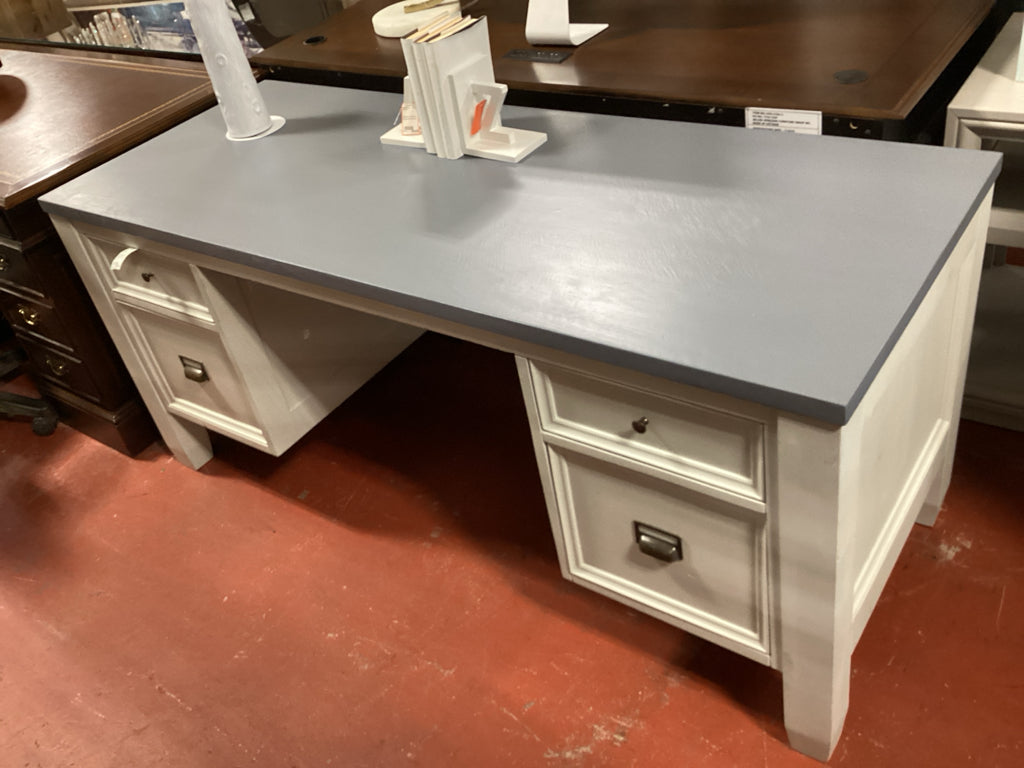 Ballard Design Reeves Desk 67" W X 26" D X 30" H (as found)