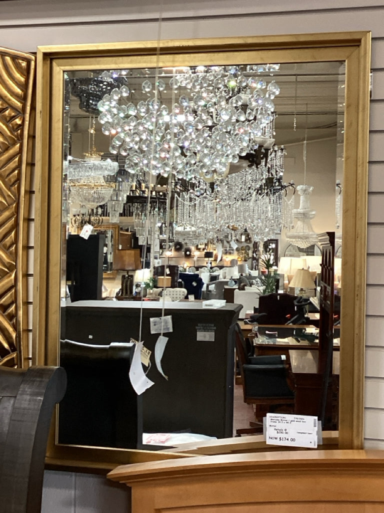 Mercana Mirror / gold wood box frame 34.5 x 44.5