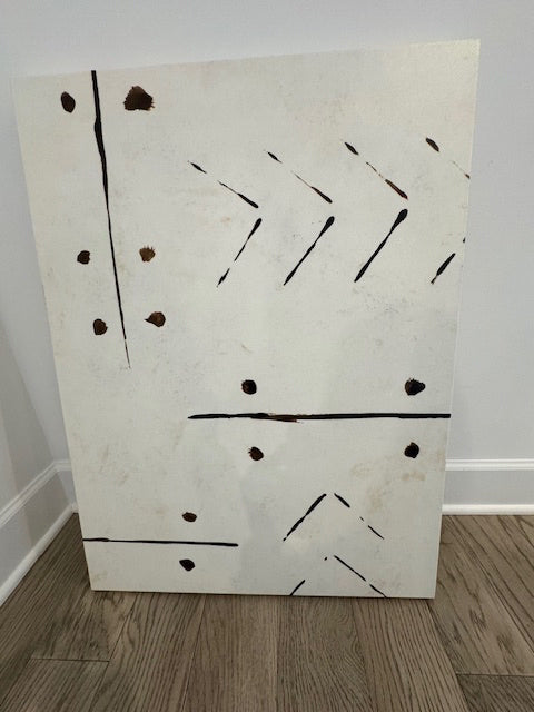 Barclay Butera,brown & wht, Ethnic Patterns V, framed with glass, 24x32