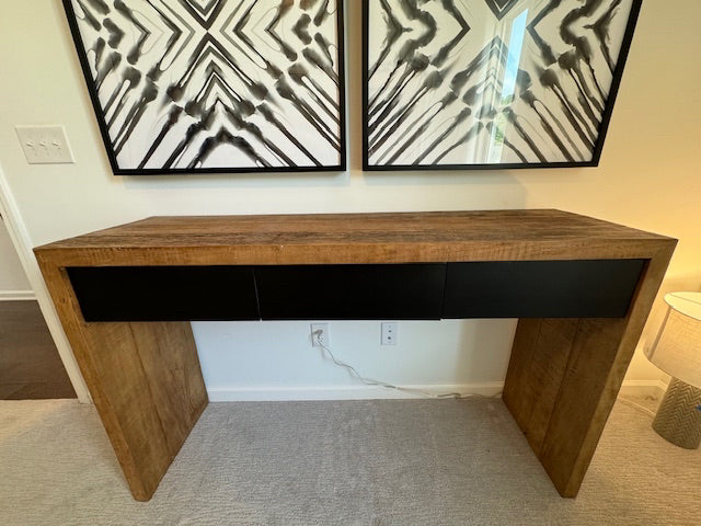 Hamlin Modern Wood Console Table, NBWY-13, 60x17x36, 3 drawer