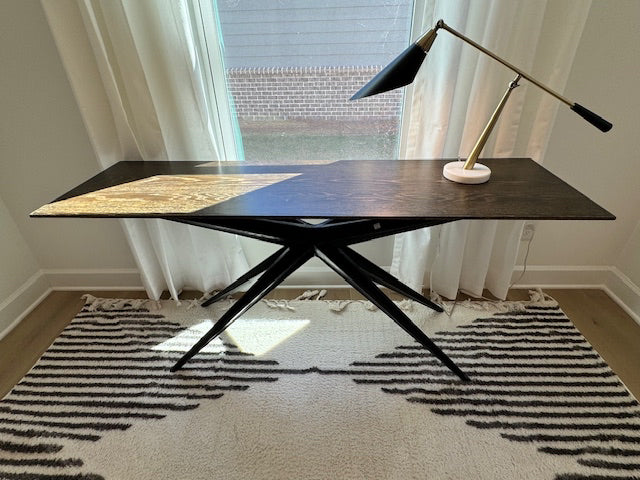 Sasha Console Table, burnt oak/ebony,, 65x19x30