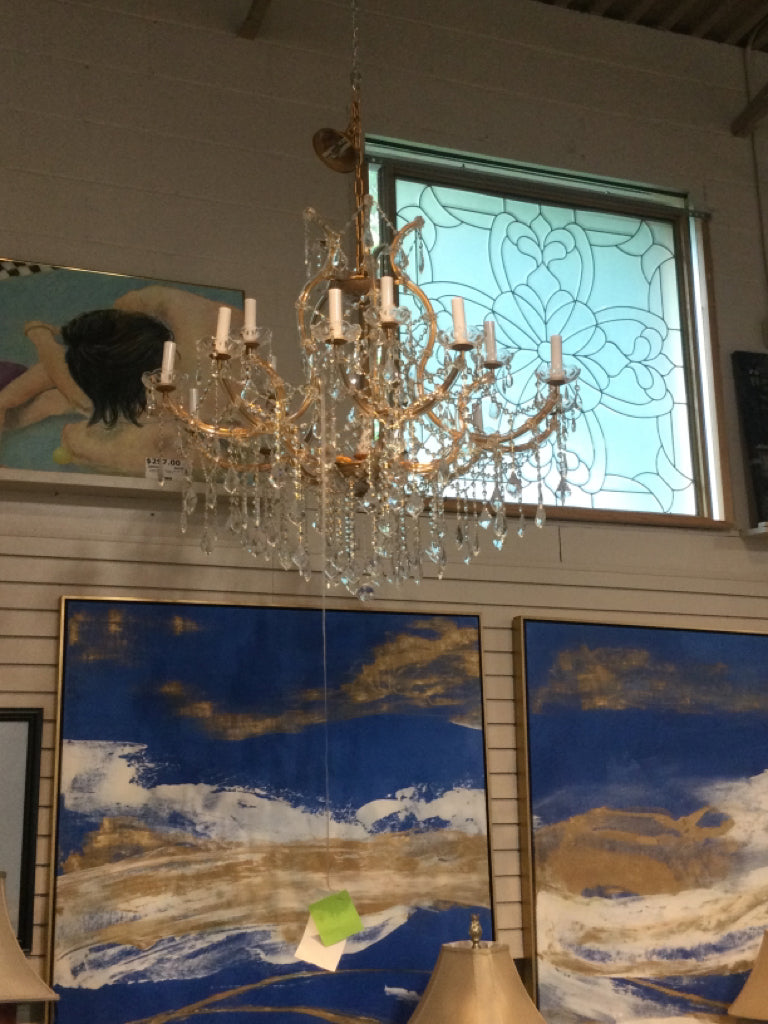Gold 2 Tier Marie Antoinette 16 Lights 2 Tier H 35 W 38 #4