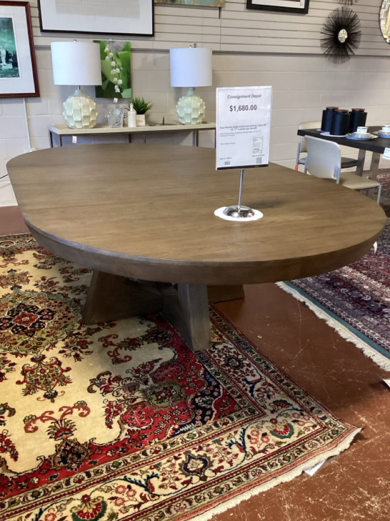 Four Hands Zelda Extension Dining Table 60" (2) 17" Leaves (as found)