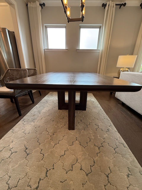 Modernist Dark Wood "Corporate Specialist" Dining Table 77x41x30