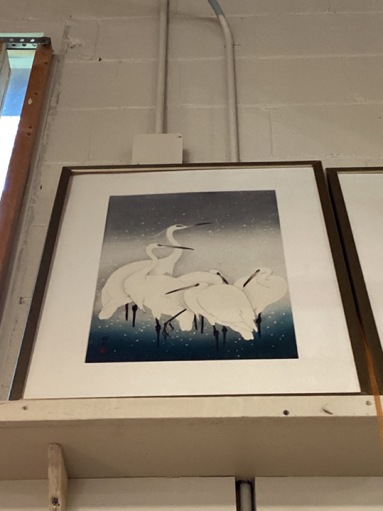 Heron Framed Artwork 28 x 21