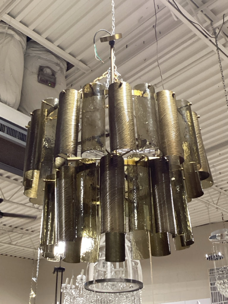 Faramond Chandelier35Wx39.5x35 Gold Glass and Metal 54RMEMJW