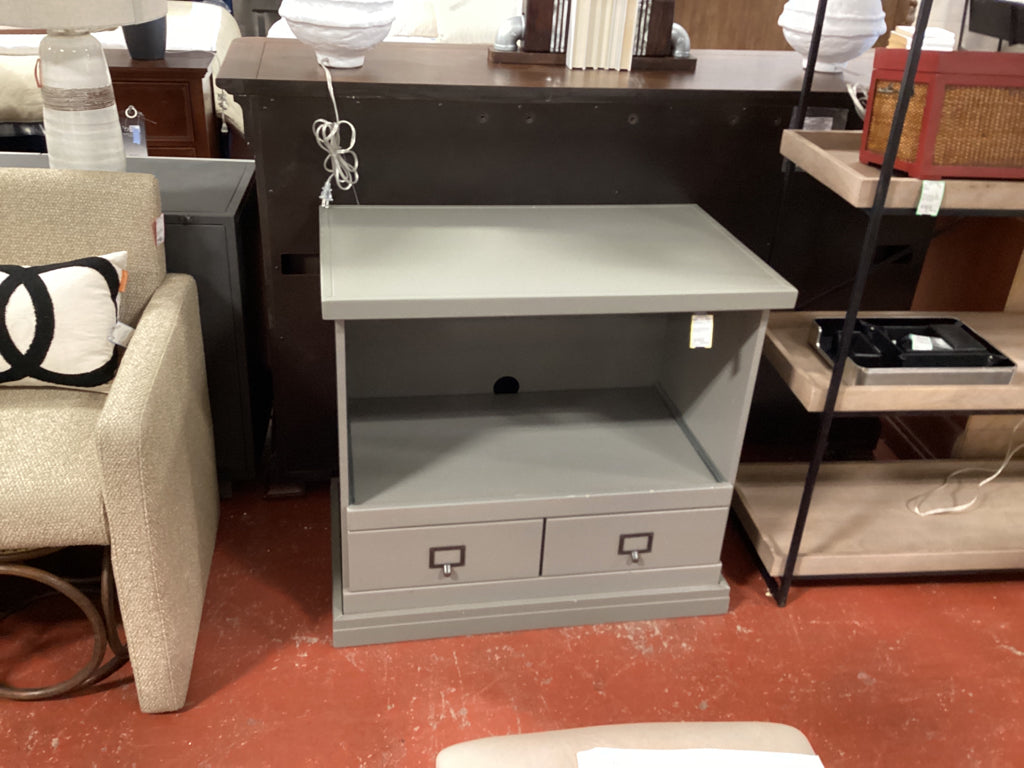 Ballards Cabinet / grey printer stand / 2 drawer+ pull out tray 33 x20x30" hi