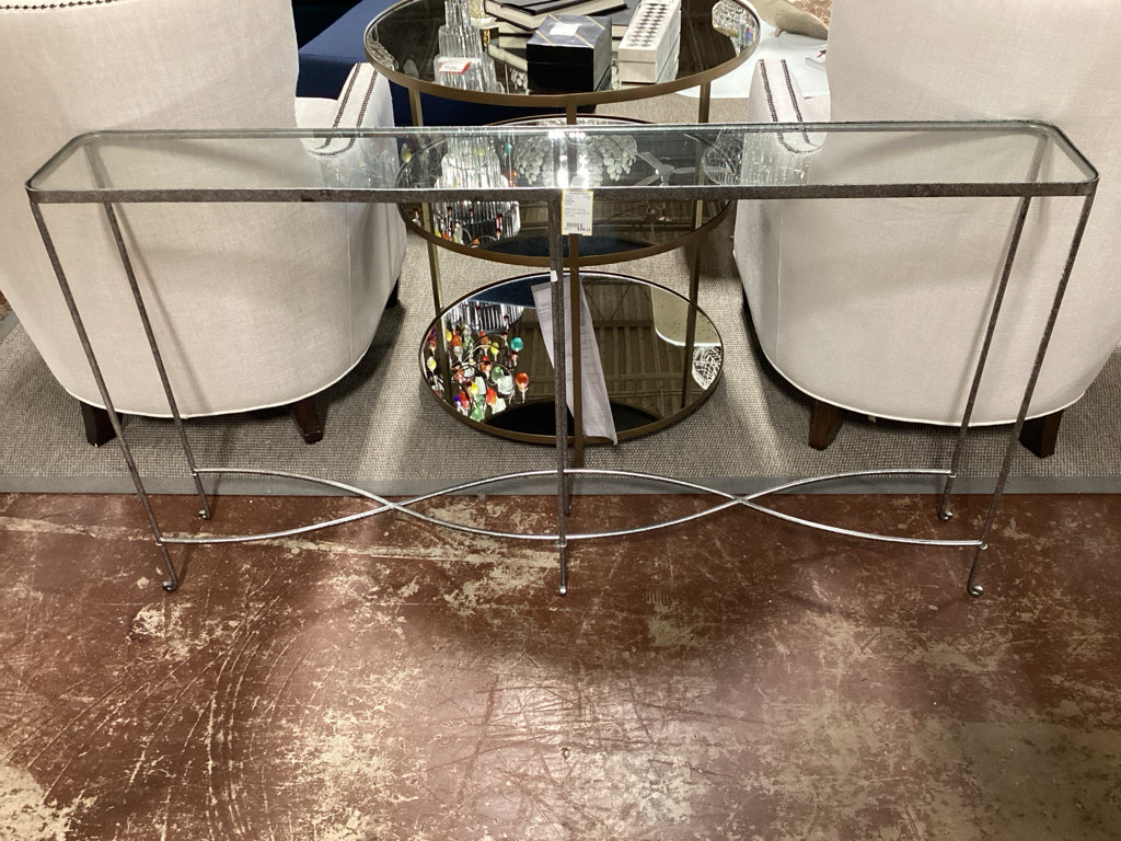 Uttermost Aubrey Silver Console 55x 8 1/2"