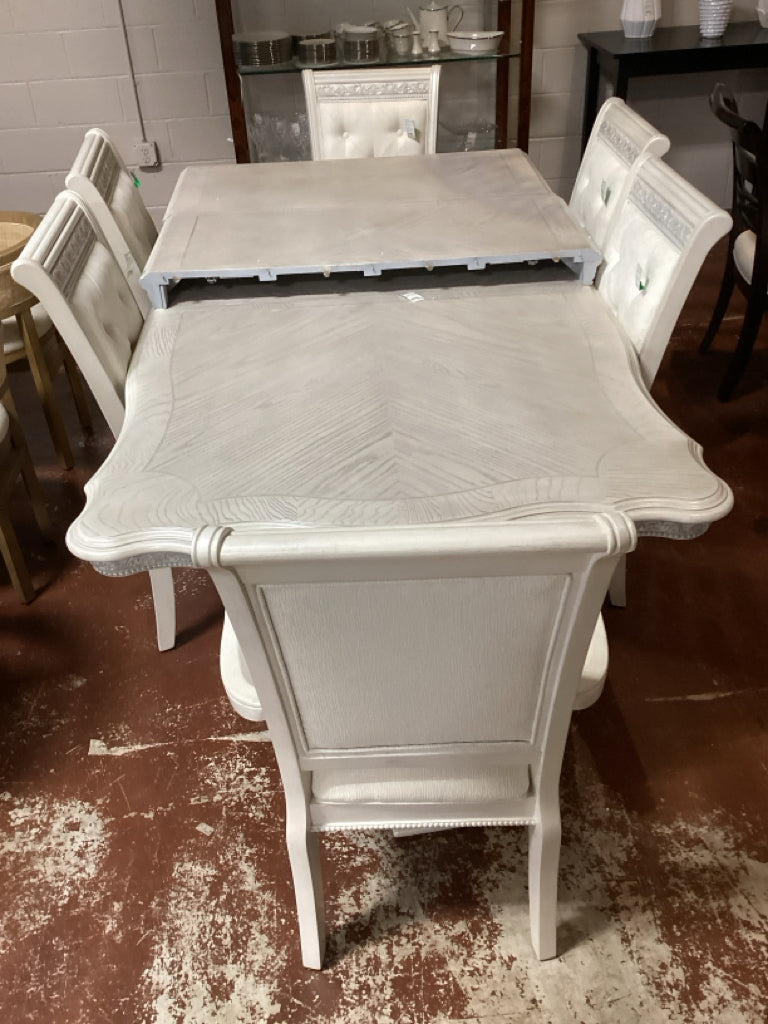 Stella Mia Ivory 114" Extendable Rectangular Dining Table