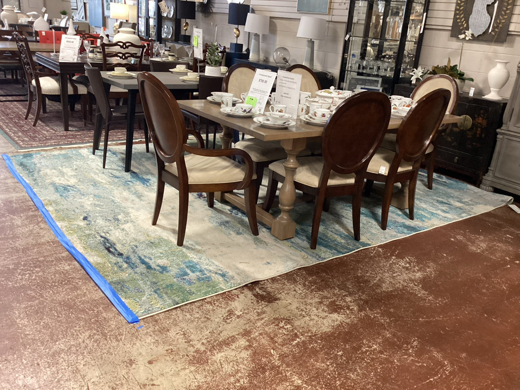 Spectrum Unique Loom White-Ocean Blue 9'10" x 12'12" Rug