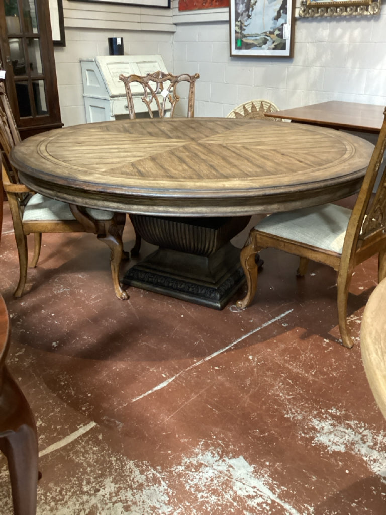 Hooker 72" Rhapsody rustic old-world style Round Dining Table