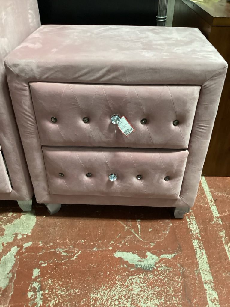 Zohar Pink Nightstand 23"W x 17.5"D x 26"H -