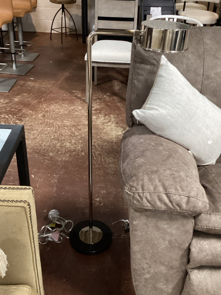 Bassett Bryson Floor Lamp Polished Nickel Silver 44"