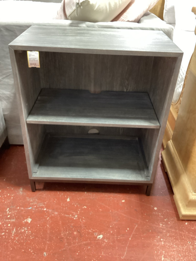 Williams Sonoma GREY 2 Shelf Bookcase 25x15x30