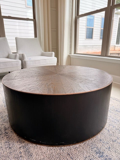 4 Hands Perry Bunching Table Oak Ebony Finish 40x16