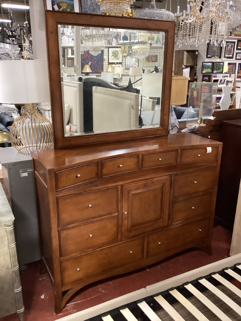 American Signature Dresser w/Mirror 60" X 19" X 45  (as found)