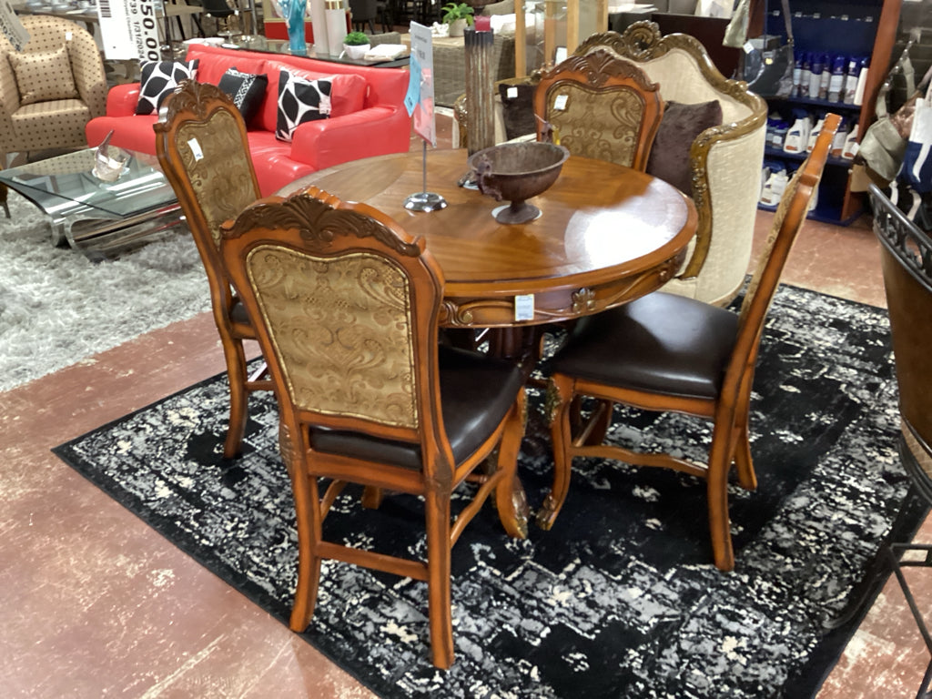 Pub Dining Table Chair Set with 4 Chair