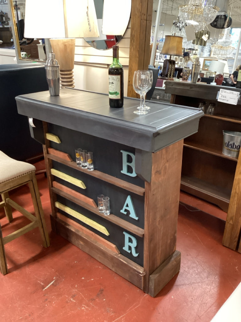Rustic Reclaimed Wood Bar 42w x 16d x 41 high