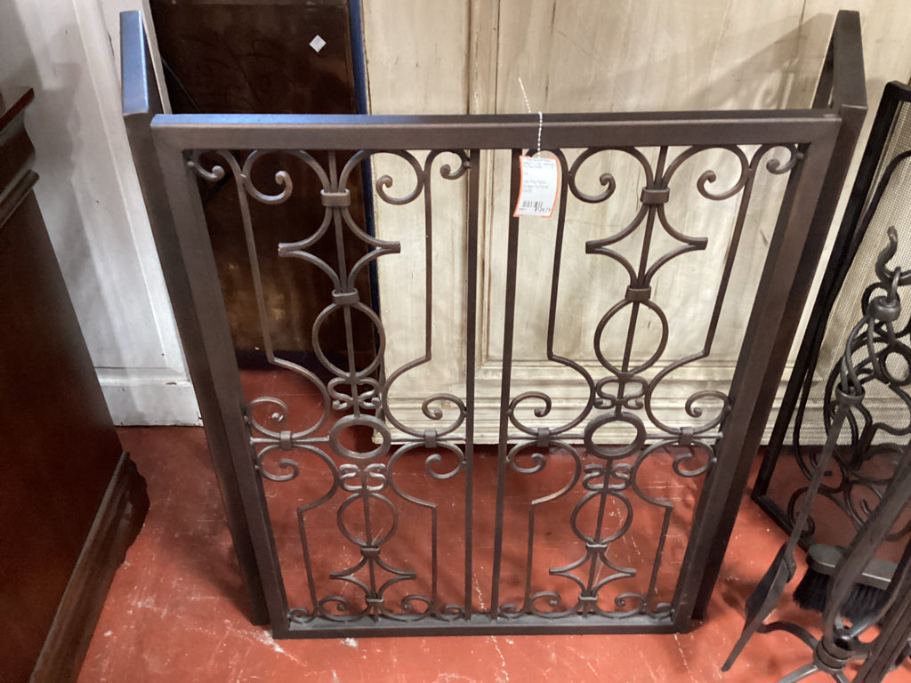 Iron Fire Place Screen Tri-Panel 52x33