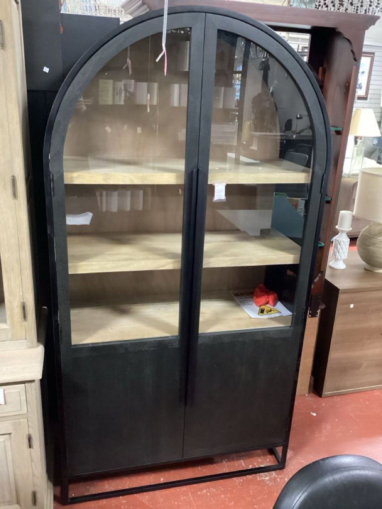 Sloan Curio Cabinet Arched with Glass Doors 42Wx18.5"Dx80H 9JBASDE9