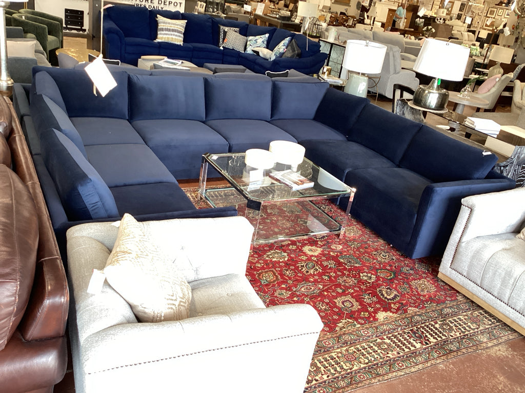 Willow Navy (8) Piece Modular Sectional Sofa "105 X 135"