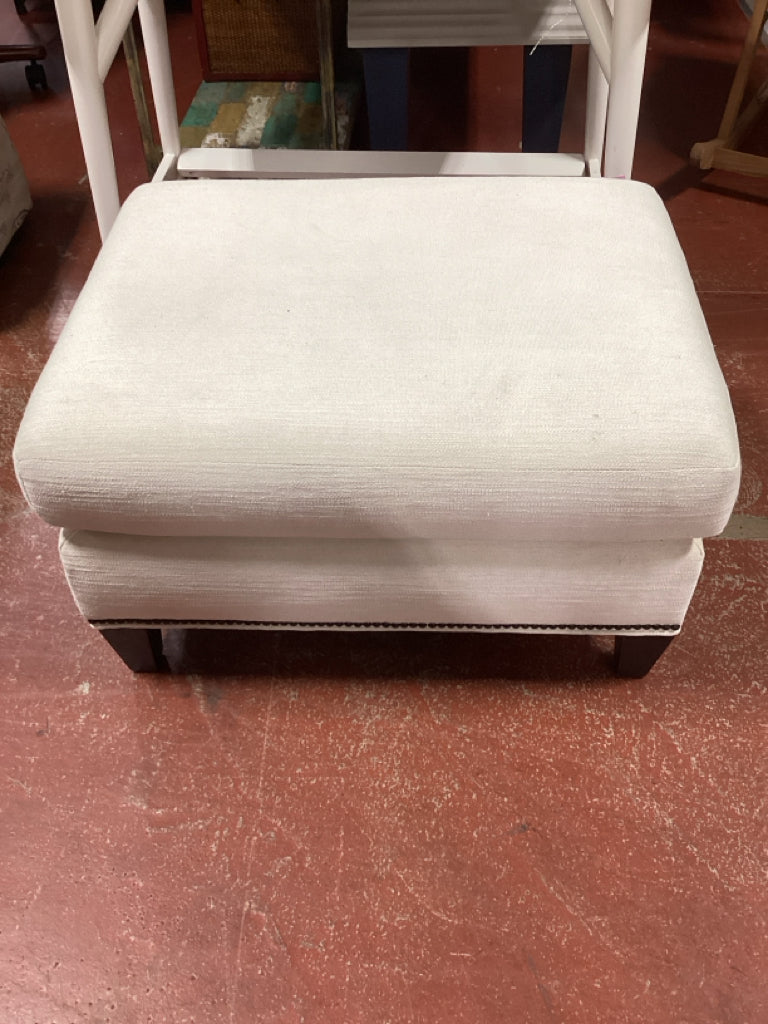 Ottomans /beige w/ nail head trim 29 x 22 x 17