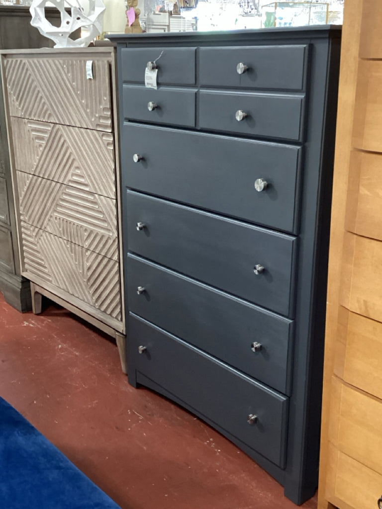 Chest of Drawers / Solid wood 5 drawer chest / charcoal 36.5 x 19 x 51 hi