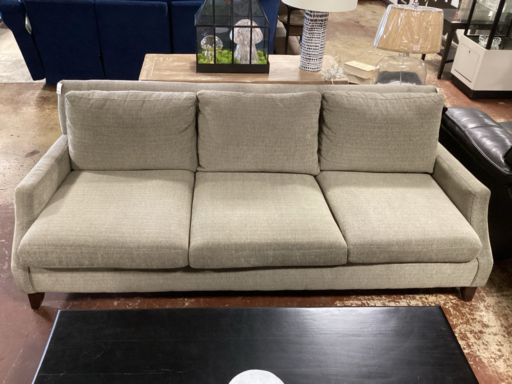 Multicolor Gray Three Seat Sofa w/ Wood Legs 84"W x 36"D x 33"H