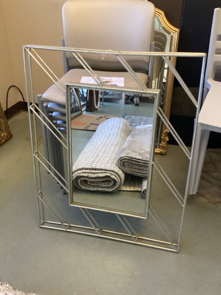 Silver Tone Mirror 28x36