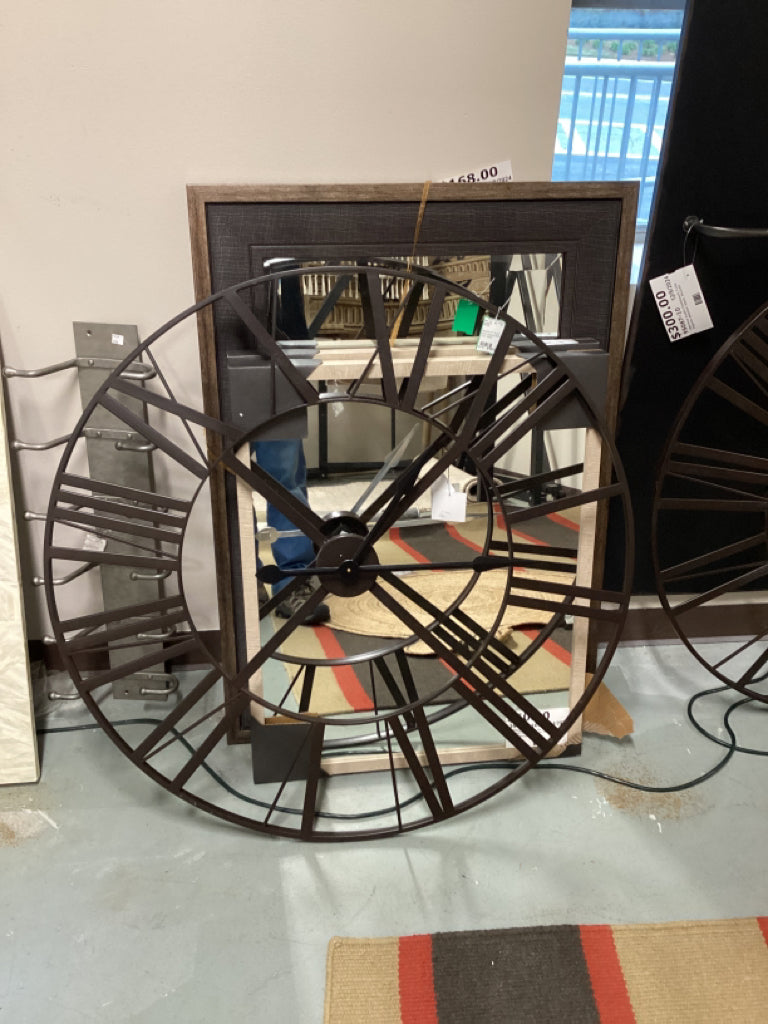 Mercana 54" Round Stoke Industrial Wall Clock 69652