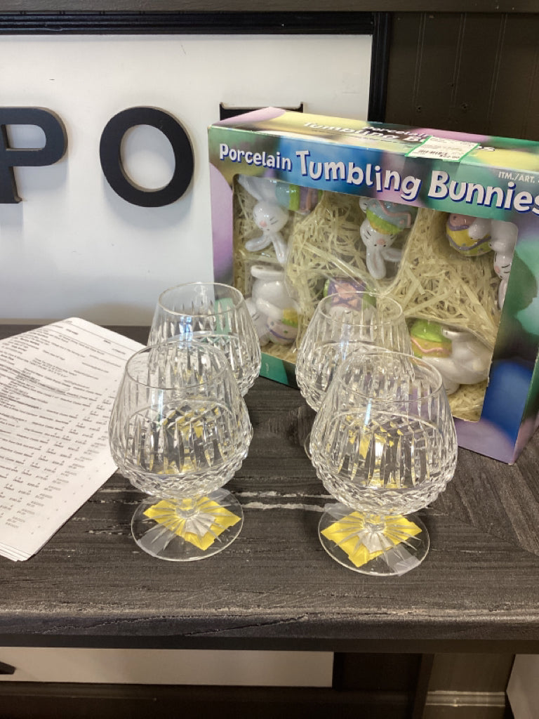 Waterford Maeve Crystal Brandy Glasses Set of 4