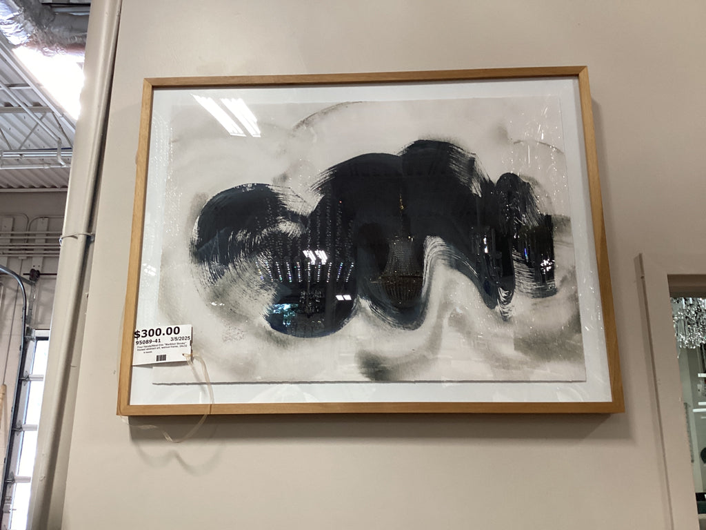 Four Hands/West Elm Twister framed abstract art; 24x32