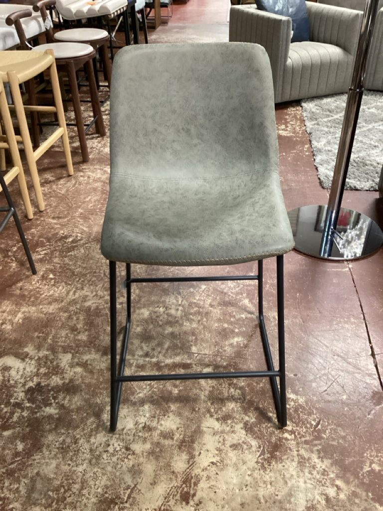 Sunpan Cal Counter Stool-Antique Grey (PAIR) 26"