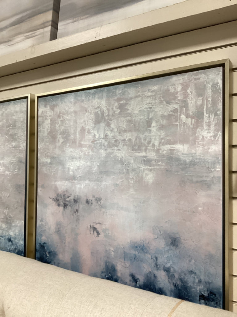 Horchow Frost on sapphire / silver frame 30 x 30