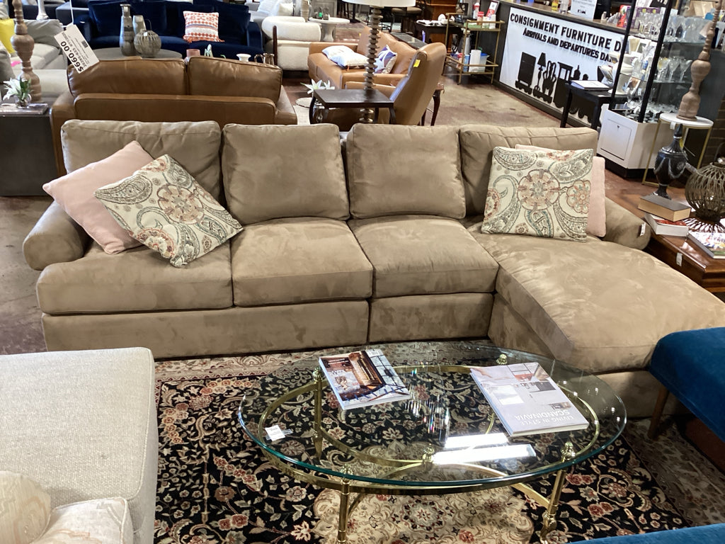 Beige Modular Sectional Sofa 115x67